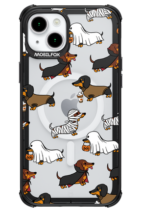Scary Dachshund (Transparent) - Apple iPhone 15 Plus