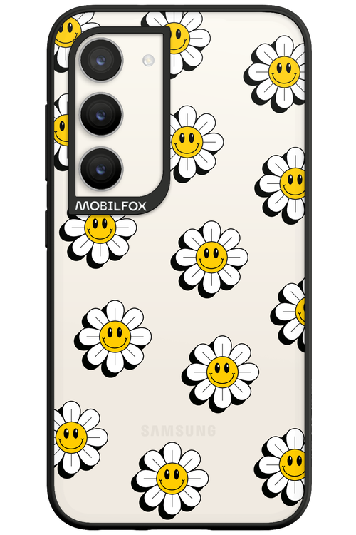 Smiley Flowers Transparent - Samsung Galaxy S23