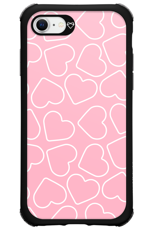 Line Heart Pink - Apple iPhone 7