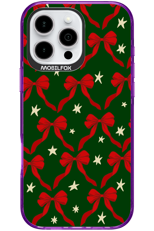 Bow & Stars (Green) - Apple iPhone 16 Pro Max