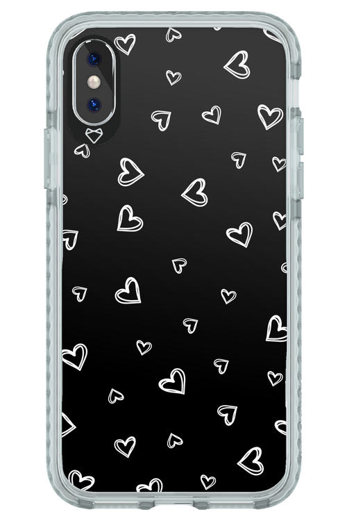 Monochrome Hearts 2.0 - Apple iPhone XS