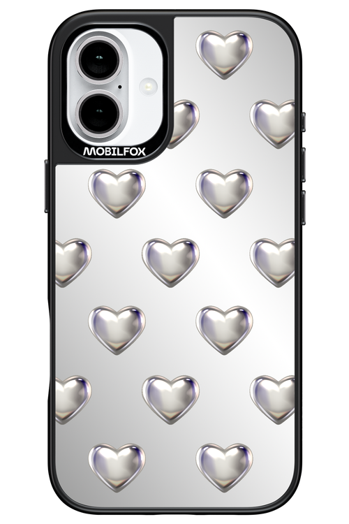 Shiny Hearts Mirror - Apple iPhone 16 Plus