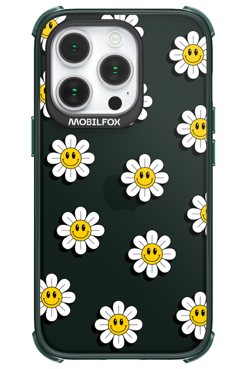 Smiley Flowers Transparent - Apple iPhone 14 Pro