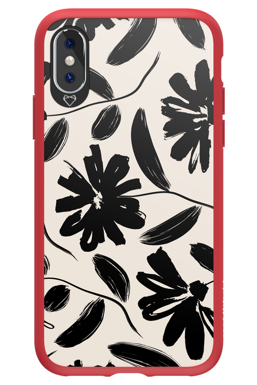Monochrome Flowerss 2.0 - Apple iPhone XS
