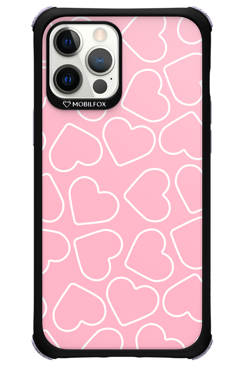 Line Heart Pink - Apple iPhone 12 Pro Max