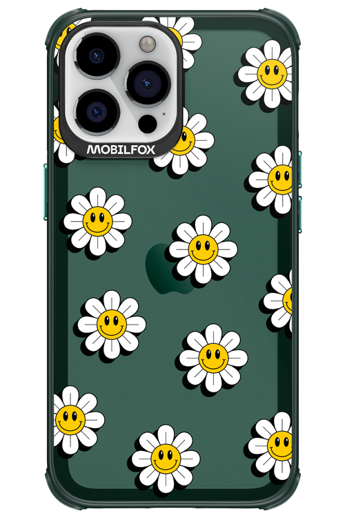 Smiley Flowers Transparent - Apple iPhone 13 Pro Max