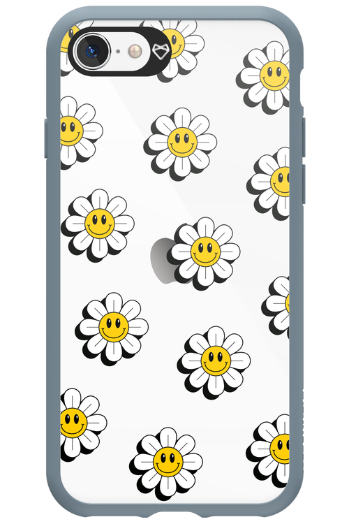 Smiley Flowers Transparent - Apple iPhone SE 2022