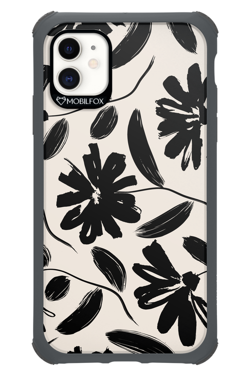 Monochrome Flowerss 2.0 - Apple iPhone 11