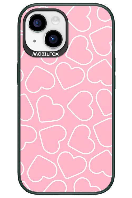 Line Heart Pink - Apple iPhone 15