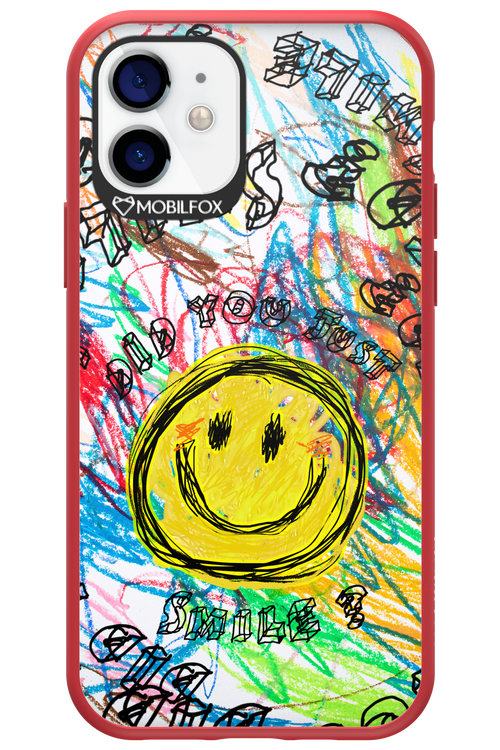 Crayon Smiley Colorful - Apple iPhone 12