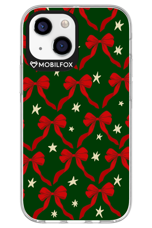 Bow & Stars (Green) - Apple iPhone 13 Mini