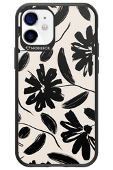 Monochrome Flowerss - Apple iPhone 12 Mini