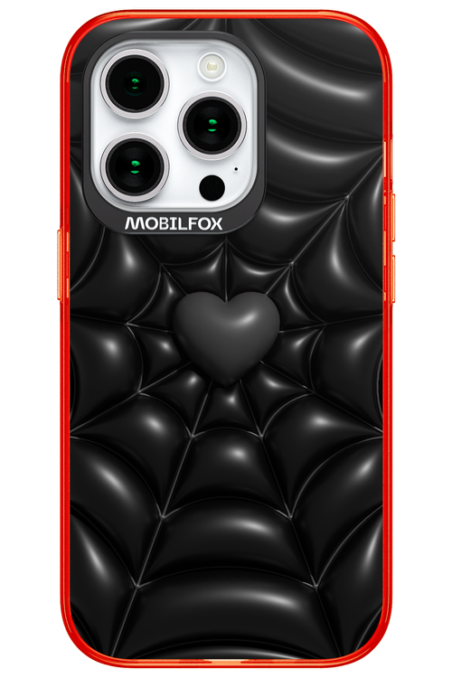 Black Spider Heart - Apple iPhone 15 Pro