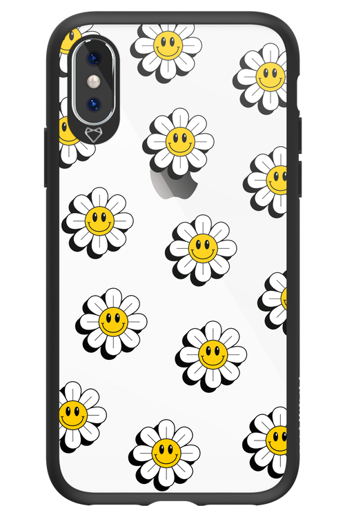 Smiley Flowers Transparent - Apple iPhone X