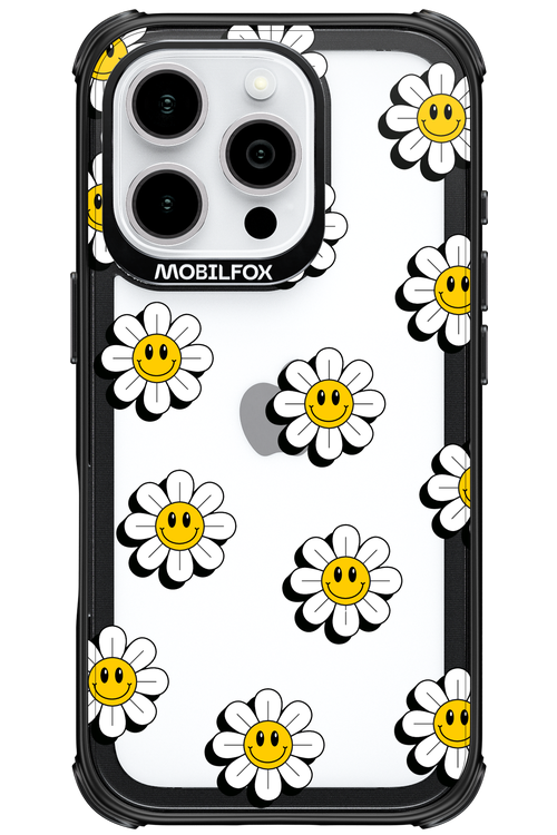 Smiley Flowers Transparent - Apple iPhone 16 Pro