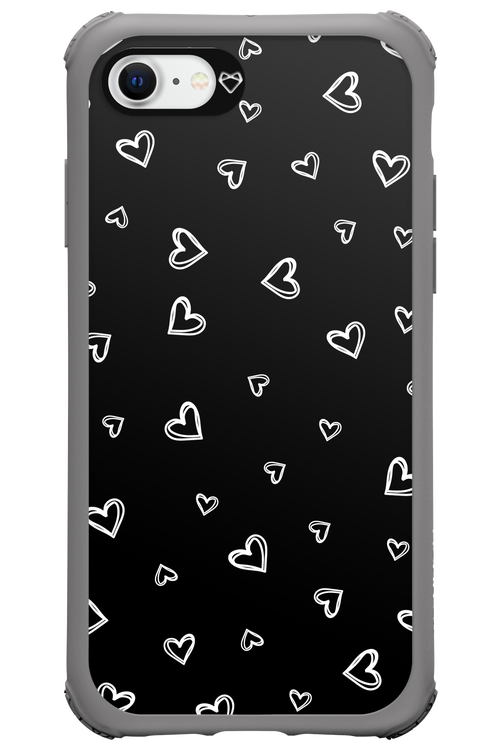 Monochrome Hearts 2.0 - Apple iPhone SE 2020