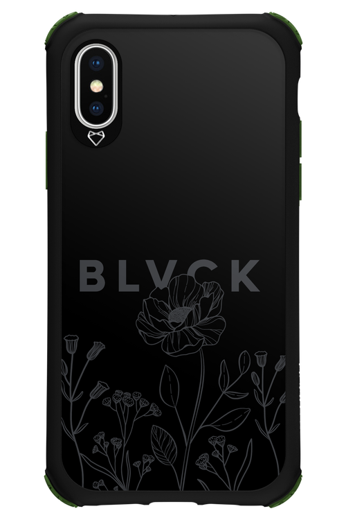 Black Flowers - Apple iPhone XS