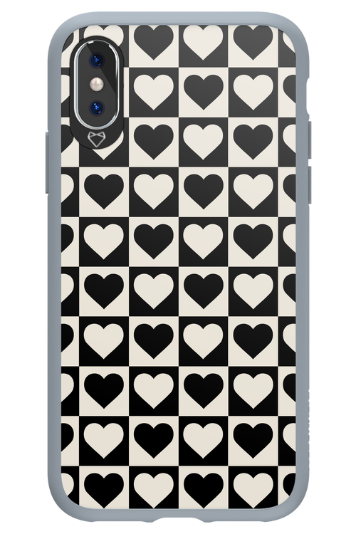 Checkered Heart - Apple iPhone X