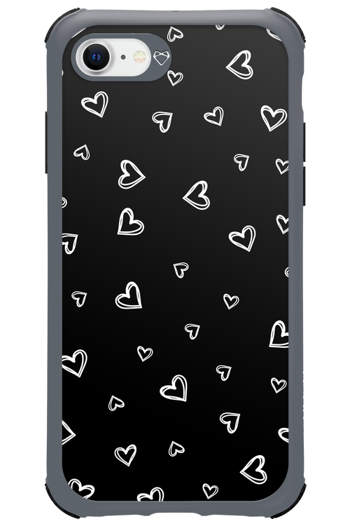 Monochrome Hearts 2.0 - Apple iPhone SE 2020