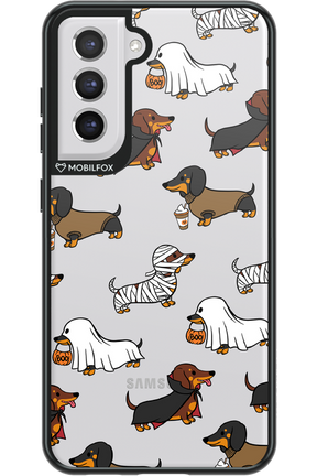 Scary Dachshund (Transparent) - Samsung Galaxy S21 FE