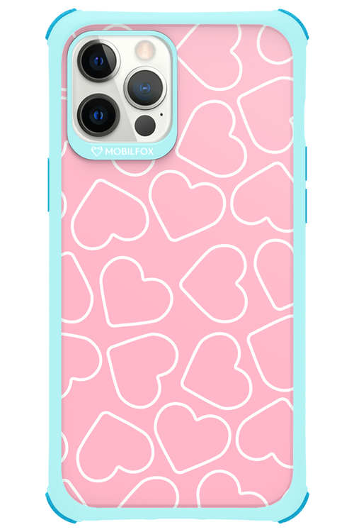 Line Heart Pink - Apple iPhone 12 Pro Max