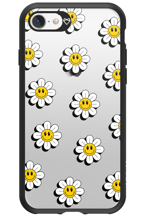 Smiley Flowers Transparent - Apple iPhone 7