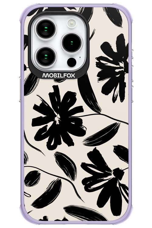 Monochrome Flowerss - Apple iPhone 15 Pro