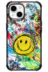 Crayon Smiley Colorful - Apple iPhone 15