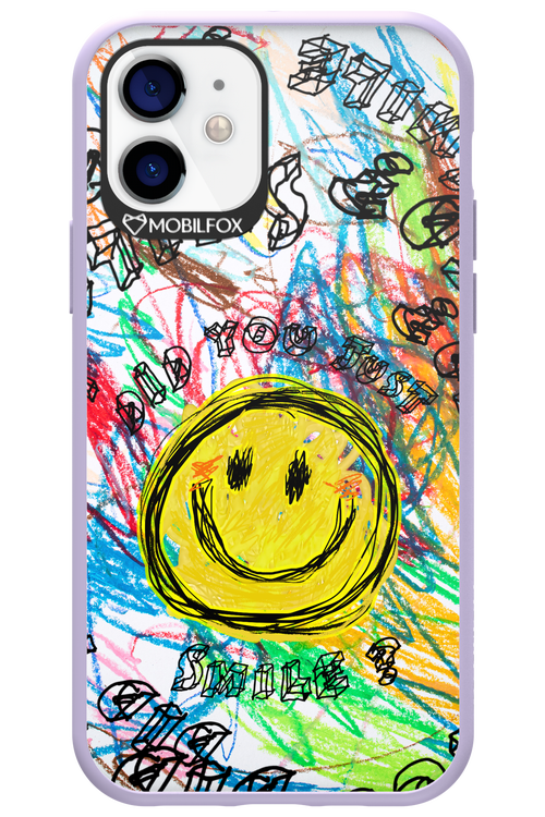 Crayon Smiley Colorful - Apple iPhone 12