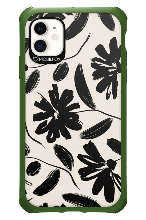 Monochrome Flowerss 2.0 - Apple iPhone 11