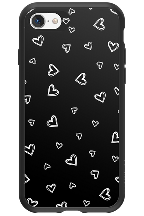 Monochrome Hearts 2.0 - Apple iPhone 7
