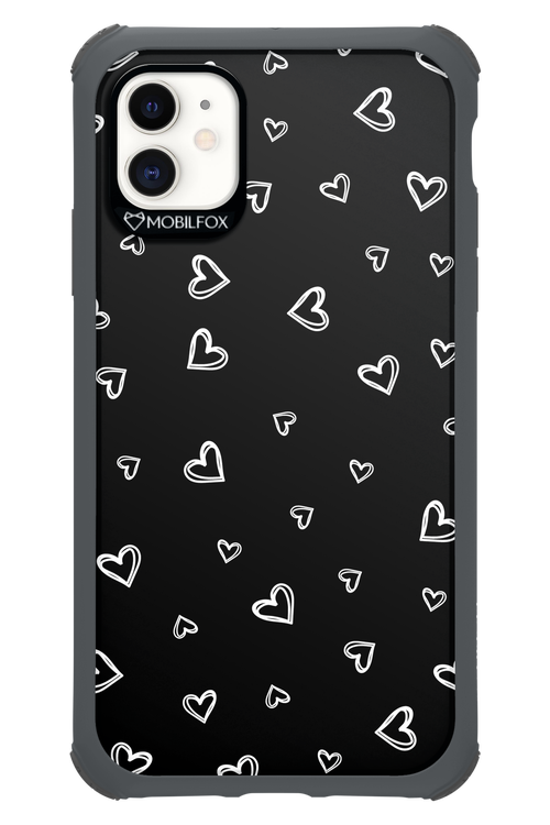 Monochrome Hearts 2.0 - Apple iPhone 11