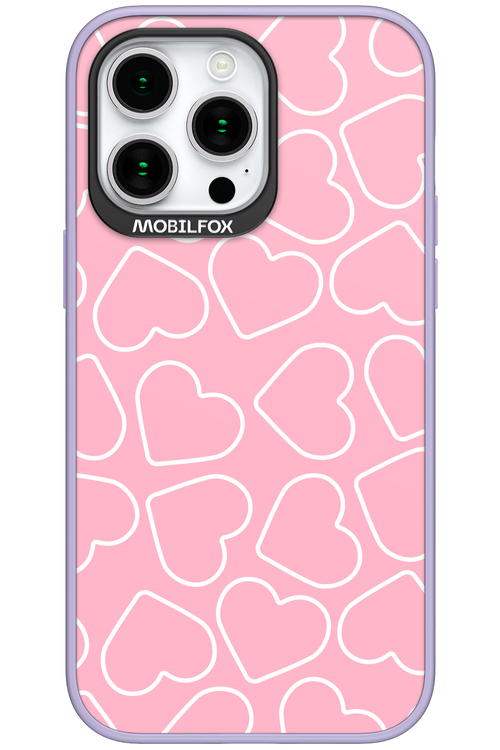 Line Heart Pink - Apple iPhone 15 Pro Max