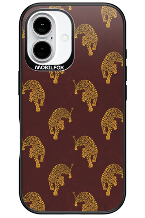Burgundy Leopard Pattern - Apple iPhone 16