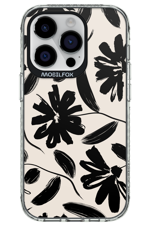 Monochrome Flowerss 2.0 - Apple iPhone 14 Pro