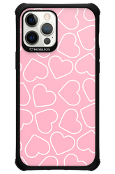 Line Heart Pink - Apple iPhone 12 Pro Max