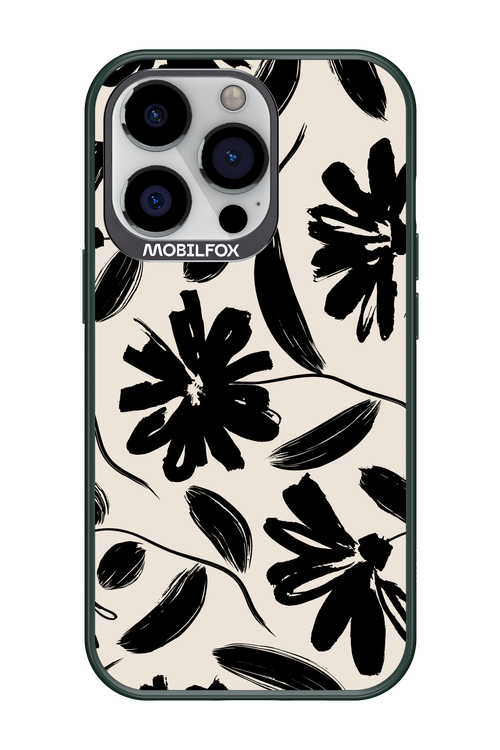 Monochrome Flowerss - Apple iPhone 13 Pro