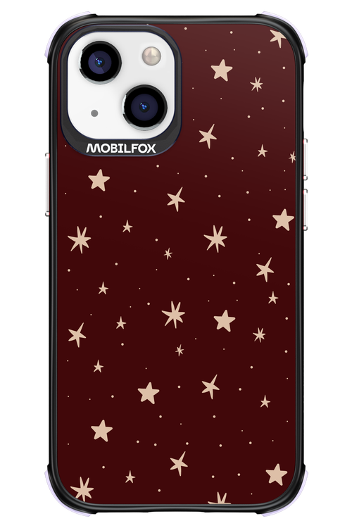 Burgundy Stars - Apple iPhone 13 Mini