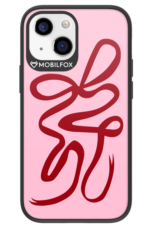 Burgundy Bow - Apple iPhone 13 Mini