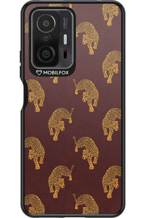 Burgundy Leopard Pattern - Xiaomi Mi 11T Pro