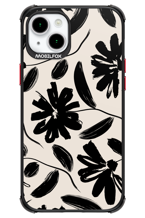 Monochrome Flowerss - Apple iPhone 15 Plus