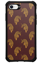 Burgundy Leopard Pattern - Apple iPhone 8
