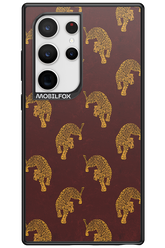 Burgundy Leopard Pattern - Samsung Galaxy S24 Ultra