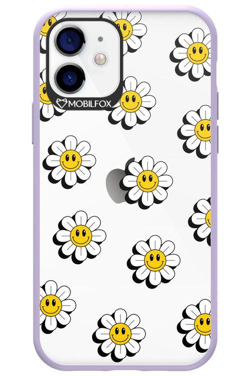 Smiley Flowers Transparent - Apple iPhone 12