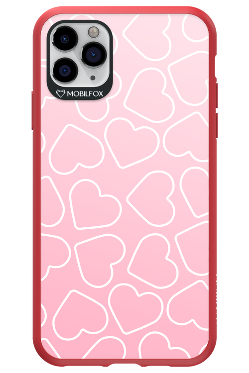 Line Heart Pink - Apple iPhone 11 Pro Max