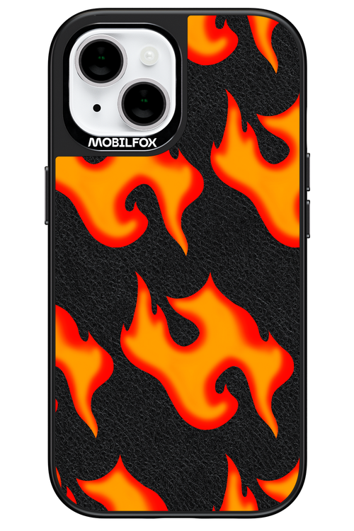 HYPER FLAMES Leather - Apple iPhone 15