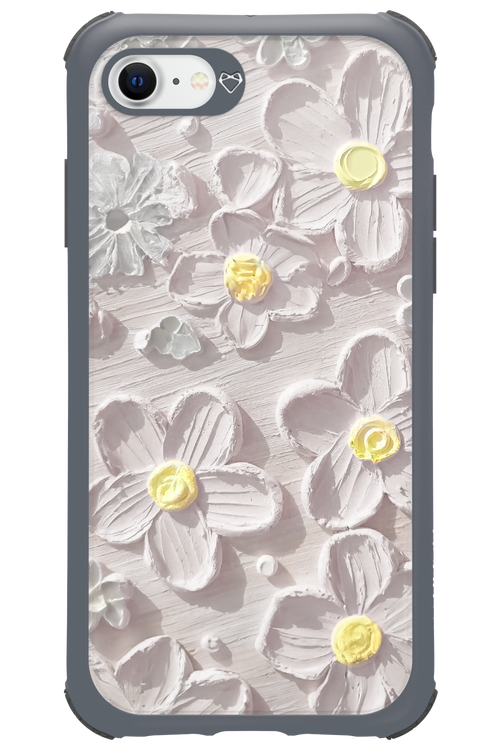 White Flowers - Apple iPhone 8